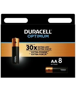 Duracell Optimum alkaliparistot, 8 kpl (AA)
