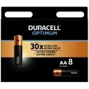 Duracell Optimum alkaliparistot, 8 kpl (AA)