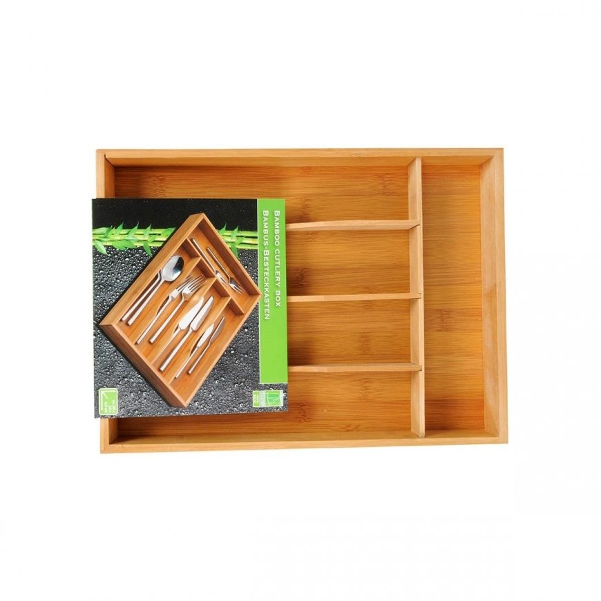 5five Simply Smart Bamboo Cutlery Drawer, Bamboo, 25-39 cm, Sliding – 2