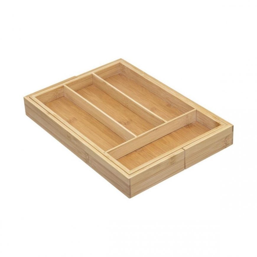 5five Simply Smart Bamboo Cutlery Drawer, Bamboo, 25-39 cm, Sliding – 4