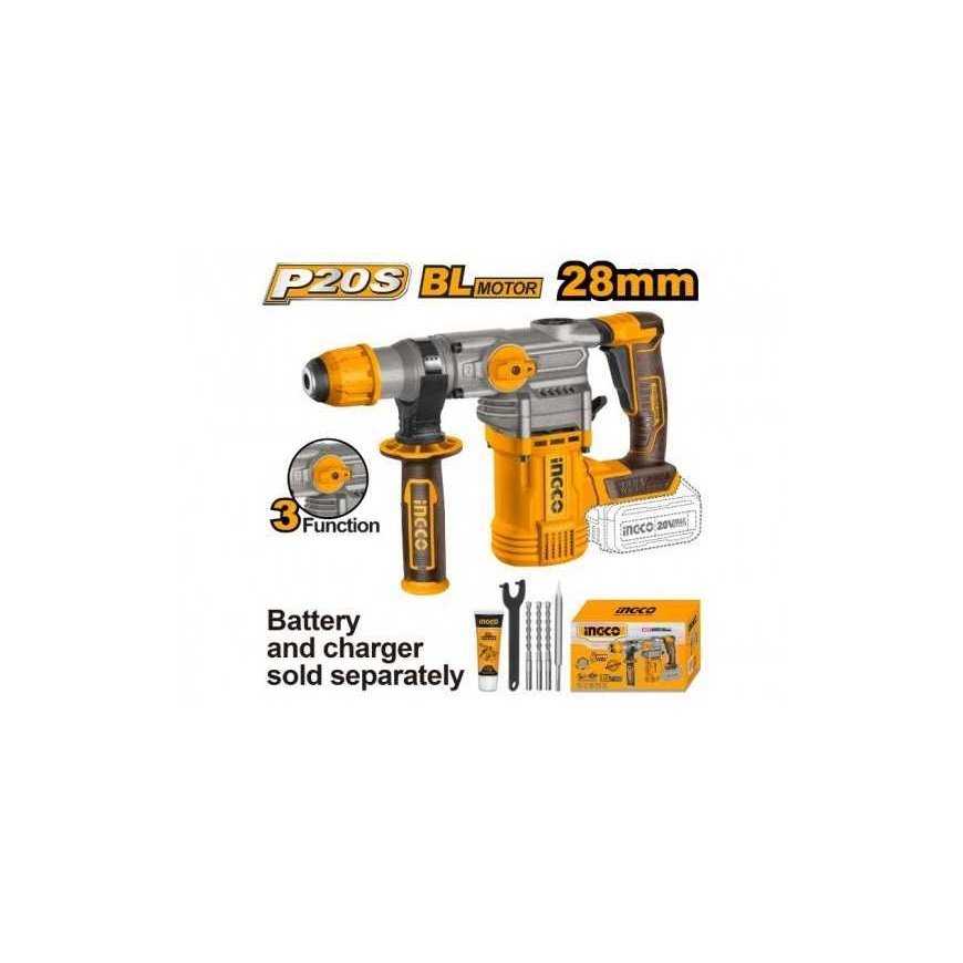 Ingco CRHLI20288 cordless drilling hammer without battery and charger – 3