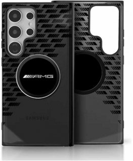 Mercedes AMG Transparent Rhombs MagSafe Samsung Galaxy S25 Ultra phone case black