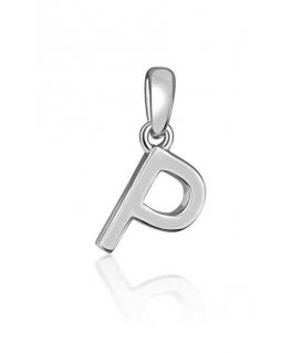 JVD Minimalist sidabrinis letter "P" pendant SVLP0948XH2000P