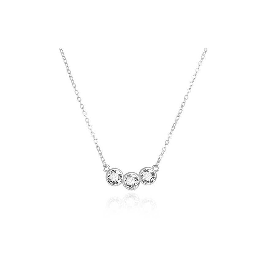 Agato Agate Shiny Silver Necklace with