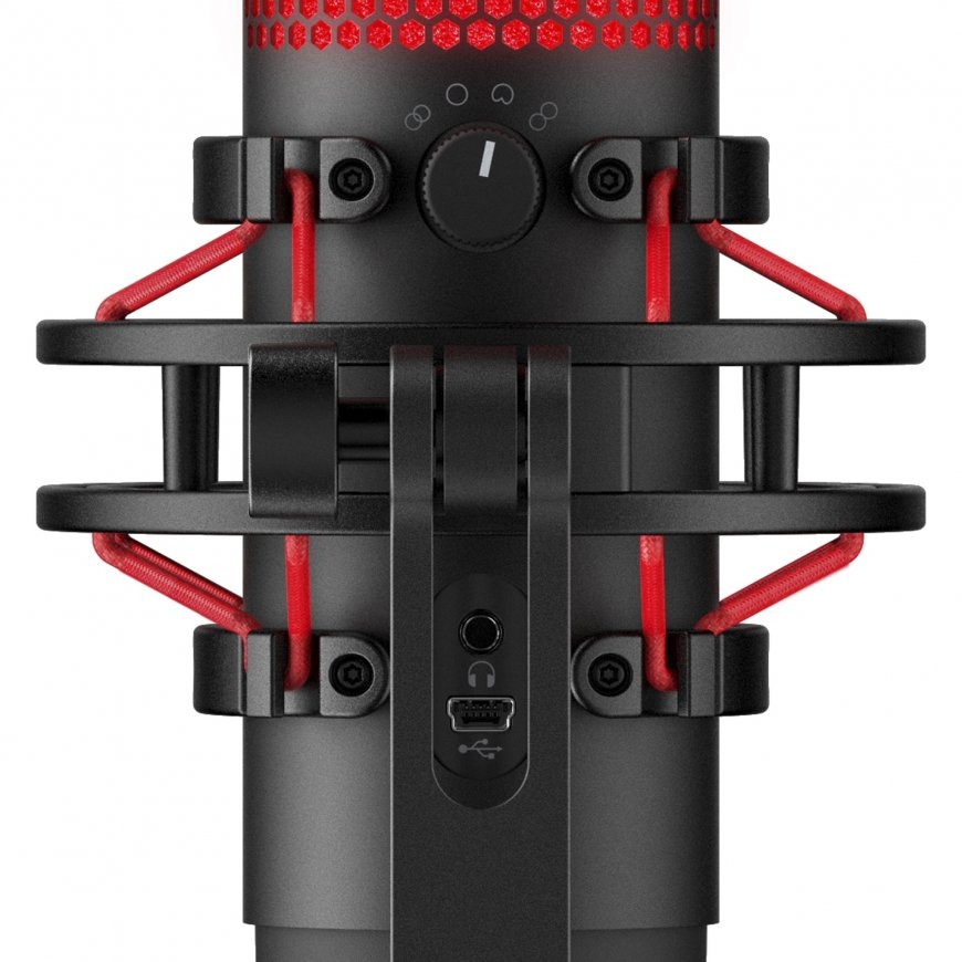 HyperX QuadCast Melns, Sarkans Galda mikrofons – 5