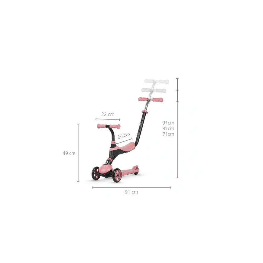 Qplay Scooter Sema 3in1 Pink – 2