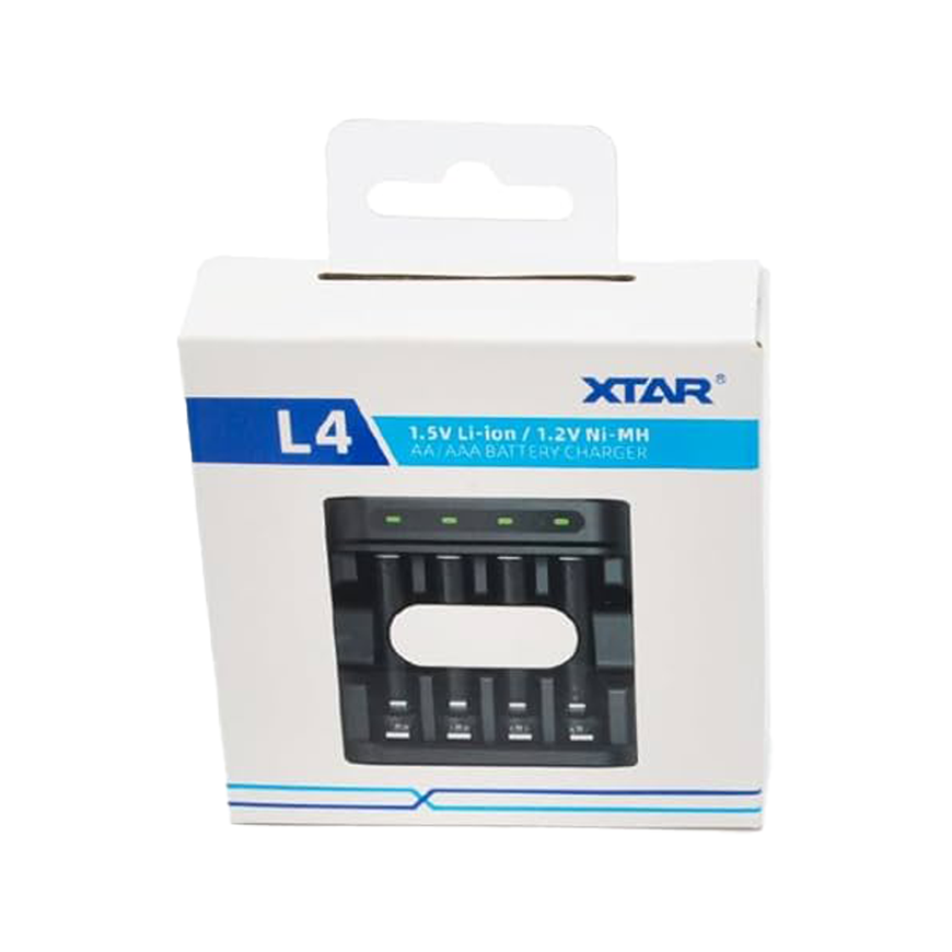 Xtar 4 x Ni-MH ir 1,5V Li-ion AA/AAA akumuliatorių kroviklis L4