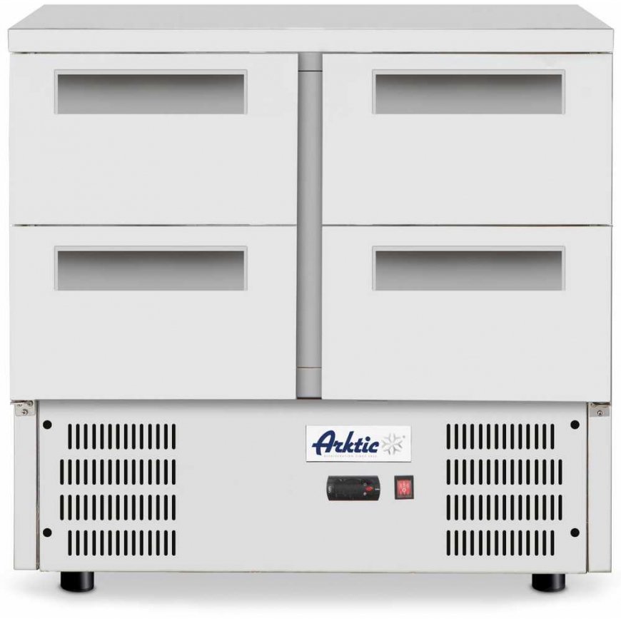 Refrigerator Arktic Stainless steel refrigerator with 4 drawers and lower unit 247 l