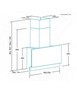 Edesa ECV-7832 GBK Seinäkiinnitys musta, Ruostumaton teräs 820 m³/h