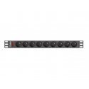 Lanberg PDU-09E-0300-BK блок распределения питания 9 розетка(и) 1U Черный Lanberg PDU-09E-0300-BK блок распределения питания 9 розетка(и) 1U Черный