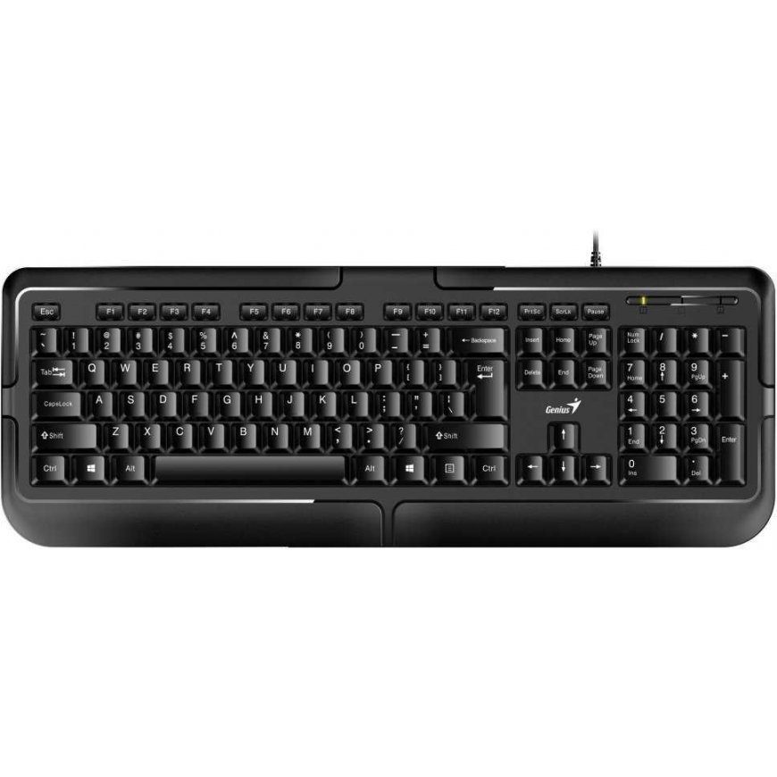 Genius KB-118 II, näppäimistö CZ/SK, klassinen, vedenpitävä tyyppi kaapelilla (PS/2), musta