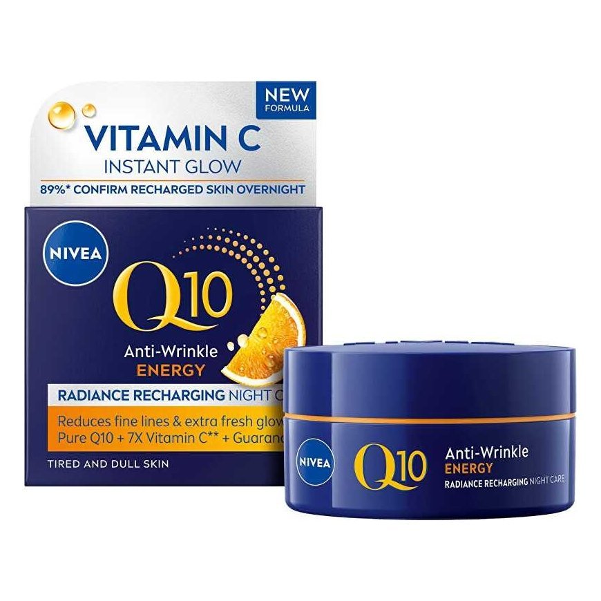 Nivea Energizing night cream against wrinkles Q10 Energy (Cream) 50 ml 50ml topical care product