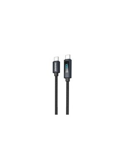 Dudao L7C USB-C - USB-C 100W Cable with LED Display 1m - Black