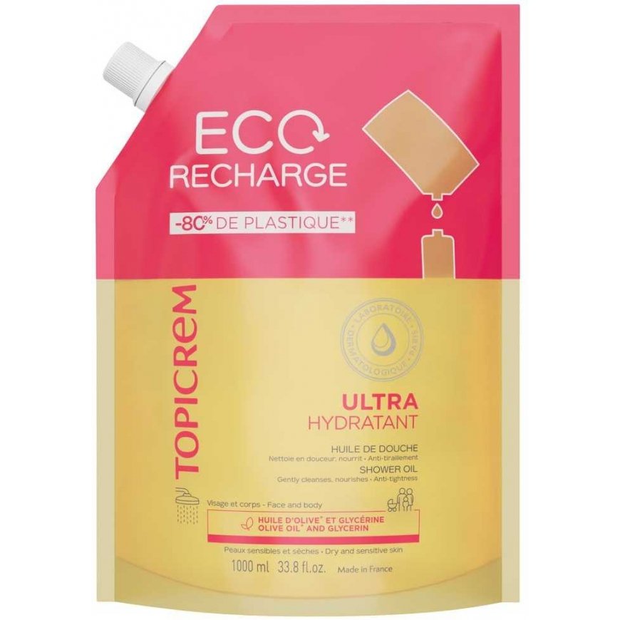 Topicrem UH shower oil refill 1000