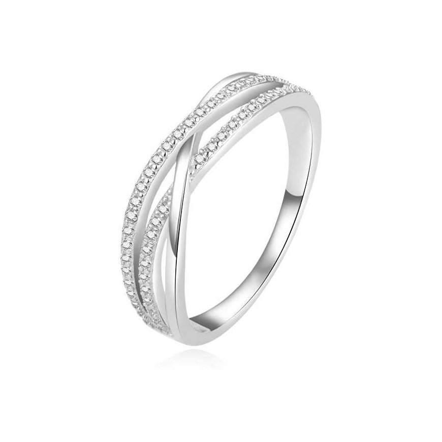 Beneto Charming sidabrinis žiedas su cirkoniais AGG446L