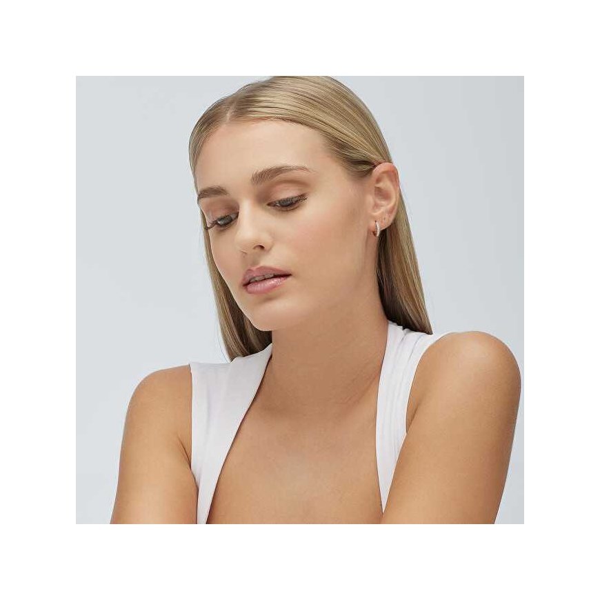 Brosway Stylish round single earrings Fancy Infinite Baltas FIW89