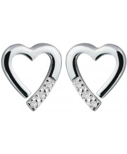 Auskarai Hot Diamonds Tiesiog pridėkite Love DE110 Memories