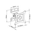 Techly ICA-LCD 201WH крепление для телевизора 76,2 cm (30") Белый