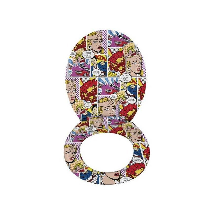 Pop-Art toilet seat - Duroplast, free-falling, WENKO – 2