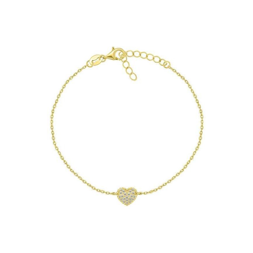 Brilio Silver Romantic gold-plated bracelet with heart BR11AY