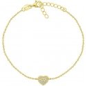 Brilio Silver Romantic gold-plated bracelet with heart BR11AY Brilio Silver Romantic gold-plated bracelet with heart BR11AY