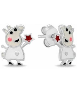 Brilio Silver Cute Peppa Pig silver earrings EA1088W