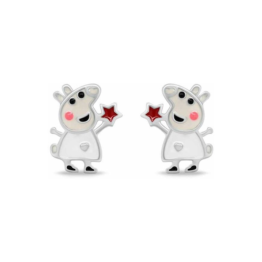 Brilio Silver Cute Peppa Pig silver earrings EA1088W – 2