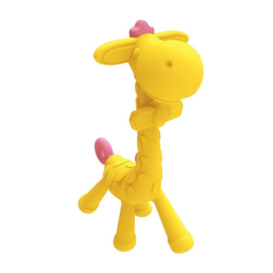 Teether EDISONmama "Giraffe", from 3 months, pink, T43004