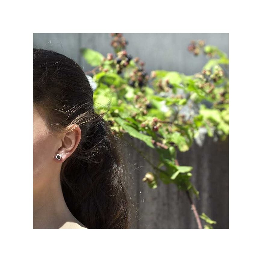 Beneto Silver square earrings AGUP1551S