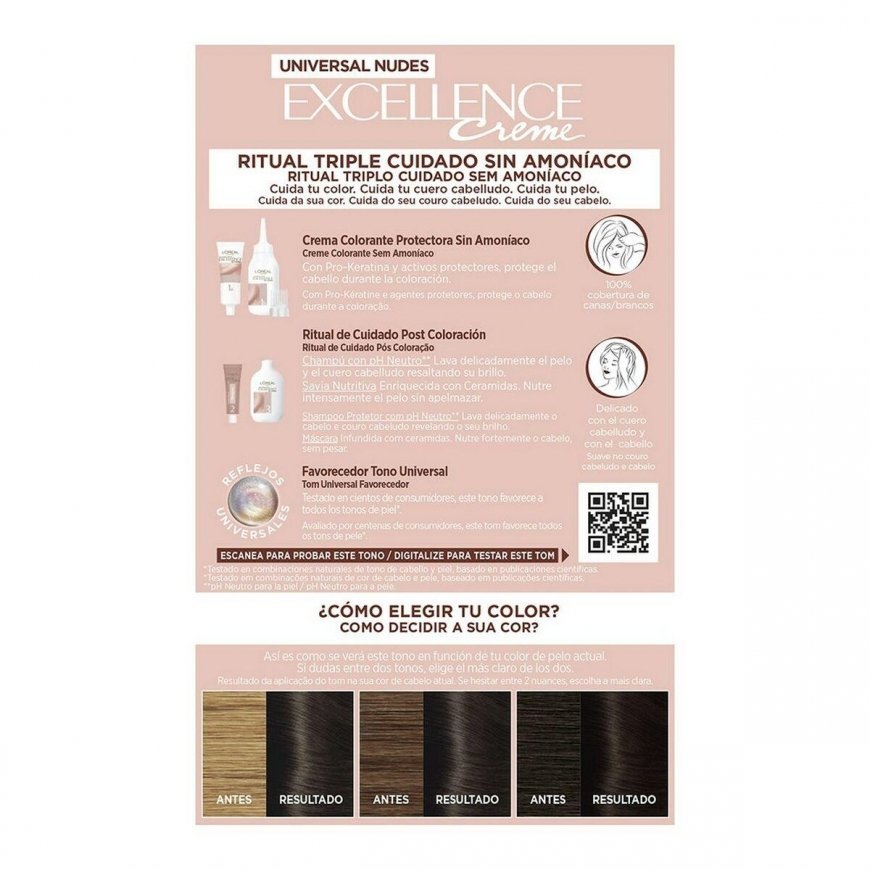 Paint without ammonia L'Oreal Make Up Excellence 2u-darkest brunette – 2