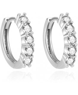 Beneto Timeless Circle Earrings with Zirconia AGUC1534