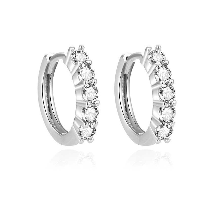 Beneto Timeless Circle Earrings with Zirconia AGUC1534