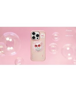 Etui Nimmy Glasses Cool Cat MagSafe do iPhone 16 różowy