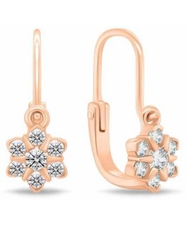 Brilio Silver Dazzling girls gold-plated earrings EA188R