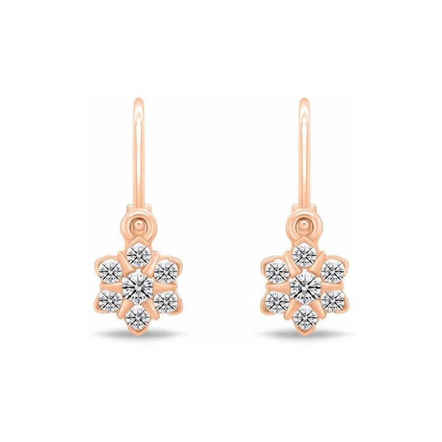 Brilio Silver Dazzling girls gold-plated earrings EA188R – 2