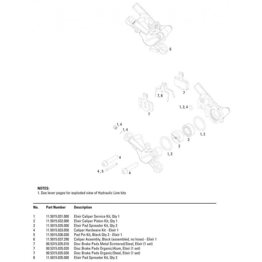 Diskinių stabdžių kaladėlės Sram ORGANIC/STEEL (POWERFUL) - 2vnt ROAD/ELIXIR/DB/LEVEL B1 (2020+) - OE MTB Pad – 2