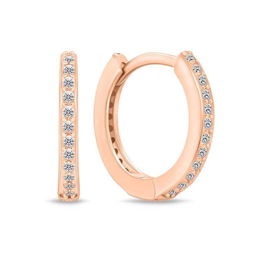 Brilio Silver Brilio Silver Glittering Bronze Hoop Earrings EA159R