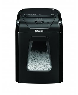 Fellowes Powershred 12C papīra smalcinātājs Krusteniskā smalcināšana 22,5 cm Melns