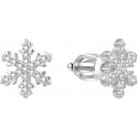Beneto Silver Earrings Snowflakes AGUP1596S