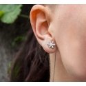 Beneto Silver Earrings Snowflakes AGUP1596S