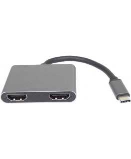 PremiumCord MST Adapter USB-C to 2x HDMI, USB3.0, PD, 4K and FULL HD 1080p resolution