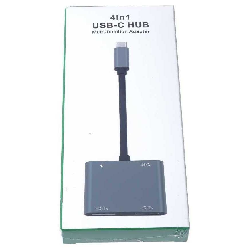 PremiumCord MST Adapter USB-C to 2x HDMI, USB3.0, PD, 4K and FULL HD 1080p resolution – 2