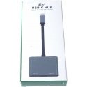 PremiumCord MST Adapteris USB-C to 2x HDMI, USB3.0, PD, 4K and FULL HD 1080p resolution