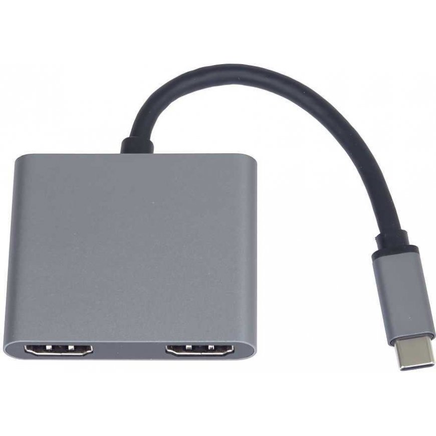 PremiumCord MST Adapter USB-C to 2x HDMI, USB3.0, PD, 4K and FULL HD 1080p resolution – 3
