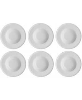 Set of 6 bosco soup plates - white, 23 cm