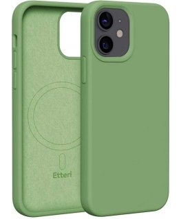 Dėklas Telforceone Etteri Silicone Mag Apple iPhone 12 / 12 Pro 6,1" šviesiai žalios spalvos