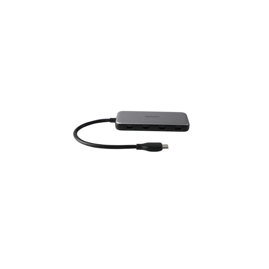 Deltaco USBC-HUB204 sąsajos šakotuvas C tipo USB 5000 Mbit/ai Pilka – 3