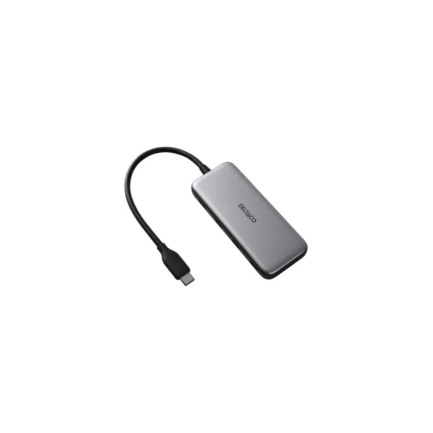 Deltaco USBC-HUB204 sąsajos šakotuvas C tipo USB 5000 Mbit/ai Pilka – 4