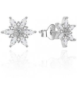 Agato Charming Silver Korvakorut Lumihiutaleet AGT-E005PW