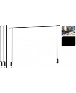 Mondex Lighting frame above metal table black 135-250cm